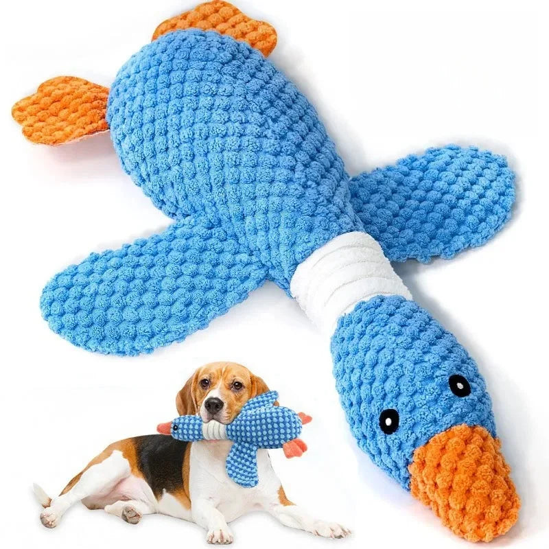 Blue goose dog toy