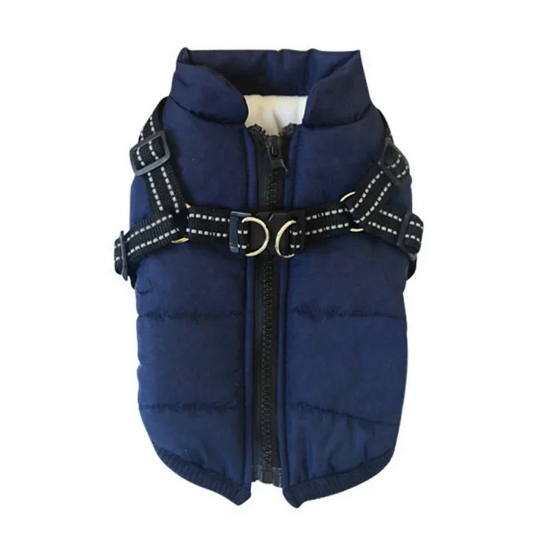 Waterproof Pet Jacket with Built-In Harness