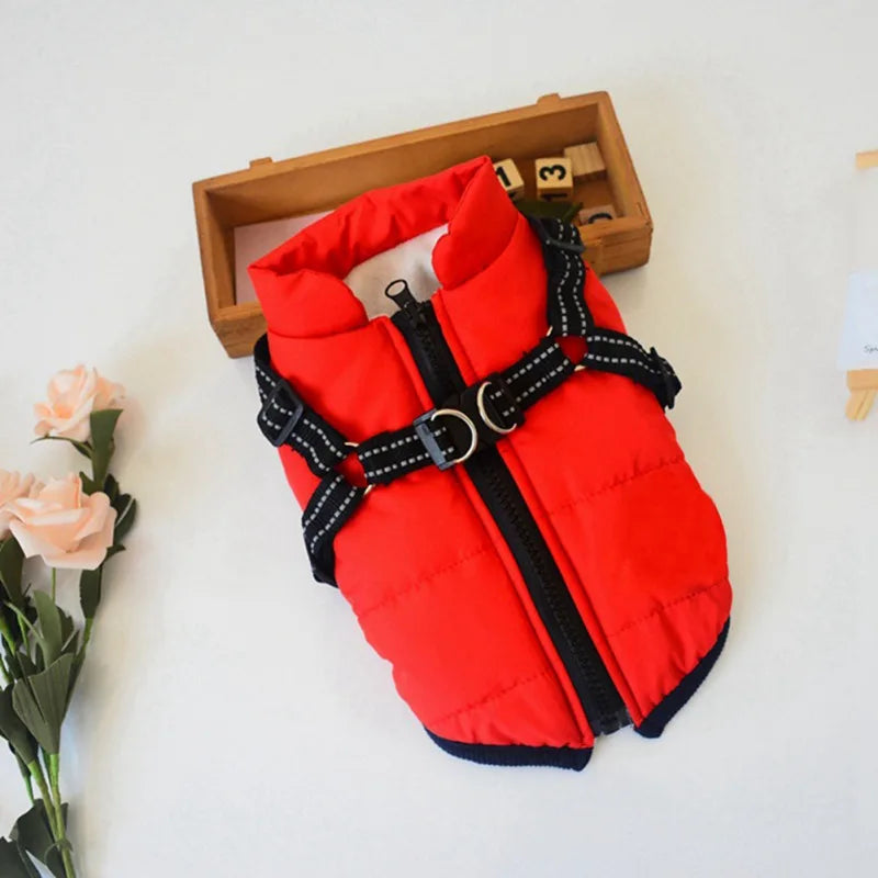 Waterproof Pet Jacket with Built-In Harness