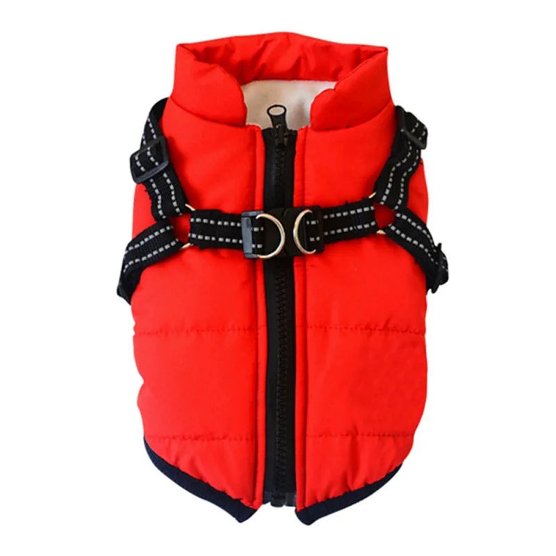 Waterproof Pet Jacket with Built-In Harness