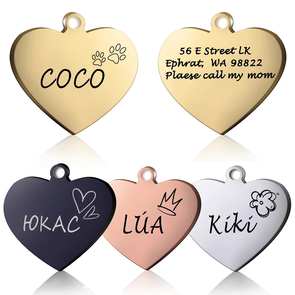 Dog ID Heart Tag