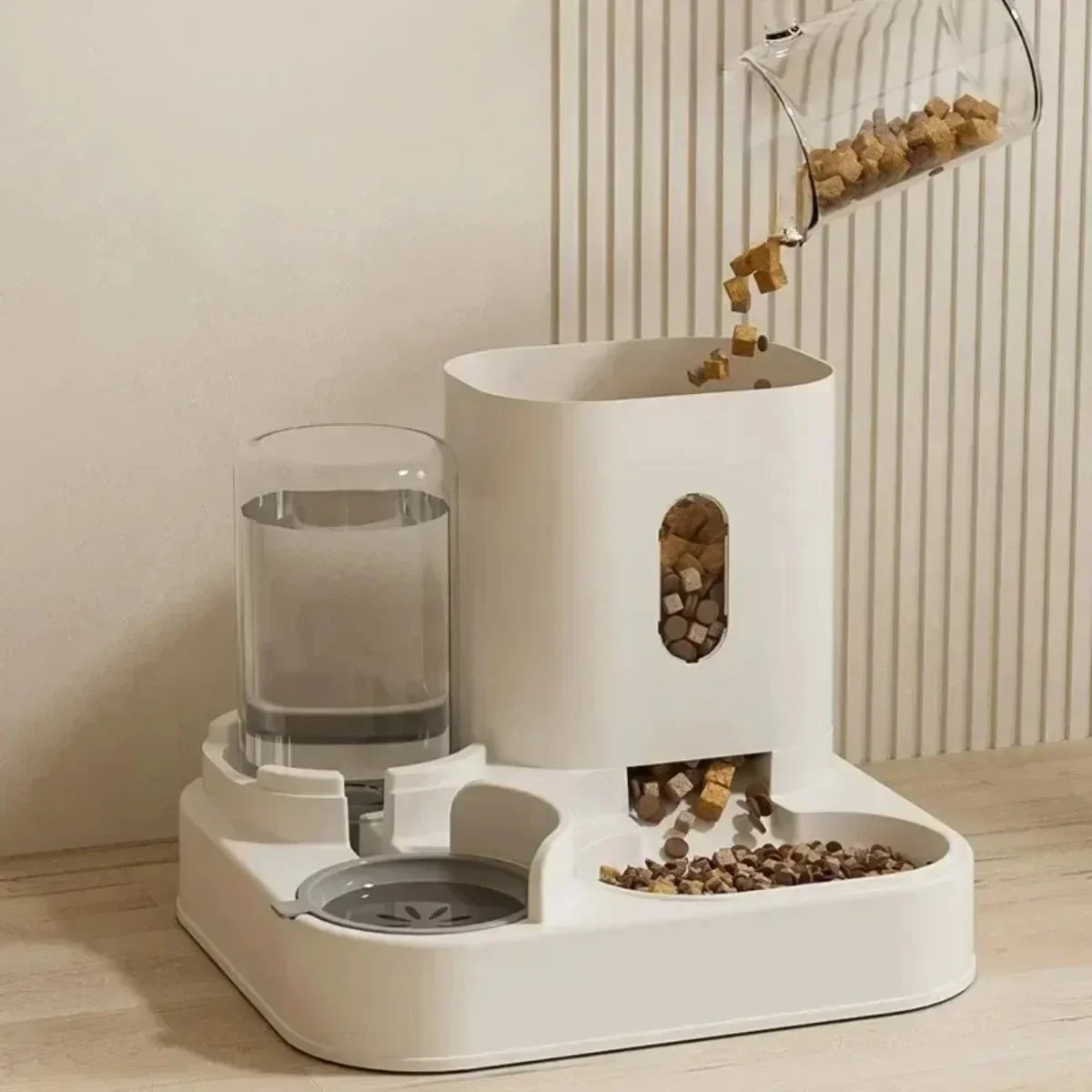 Automatic Feeder Food Bowl With Water Fountain