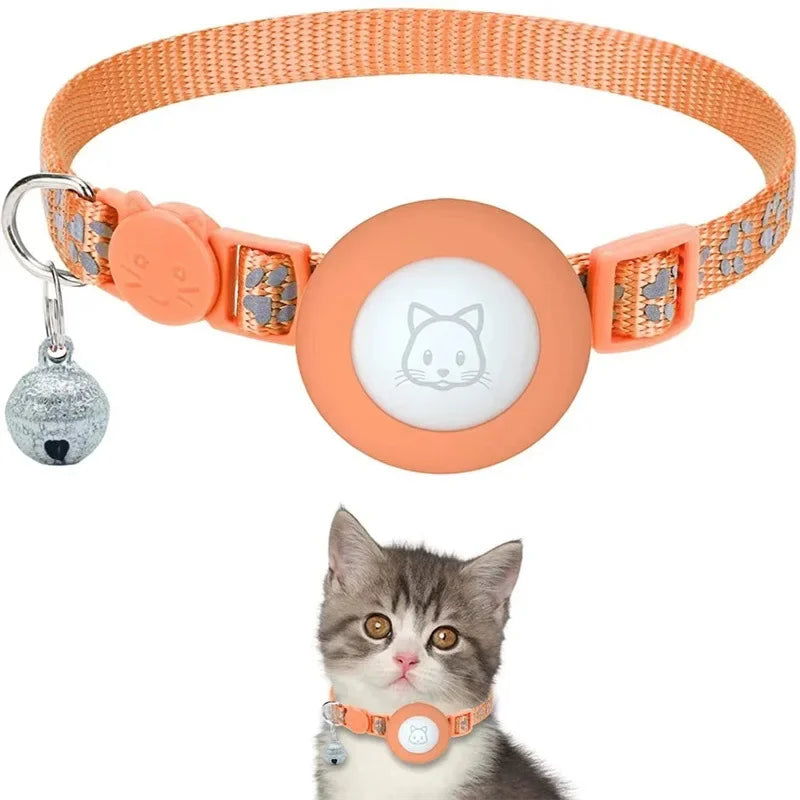 Pet Collar Compatible with Apple Airtag with Bell