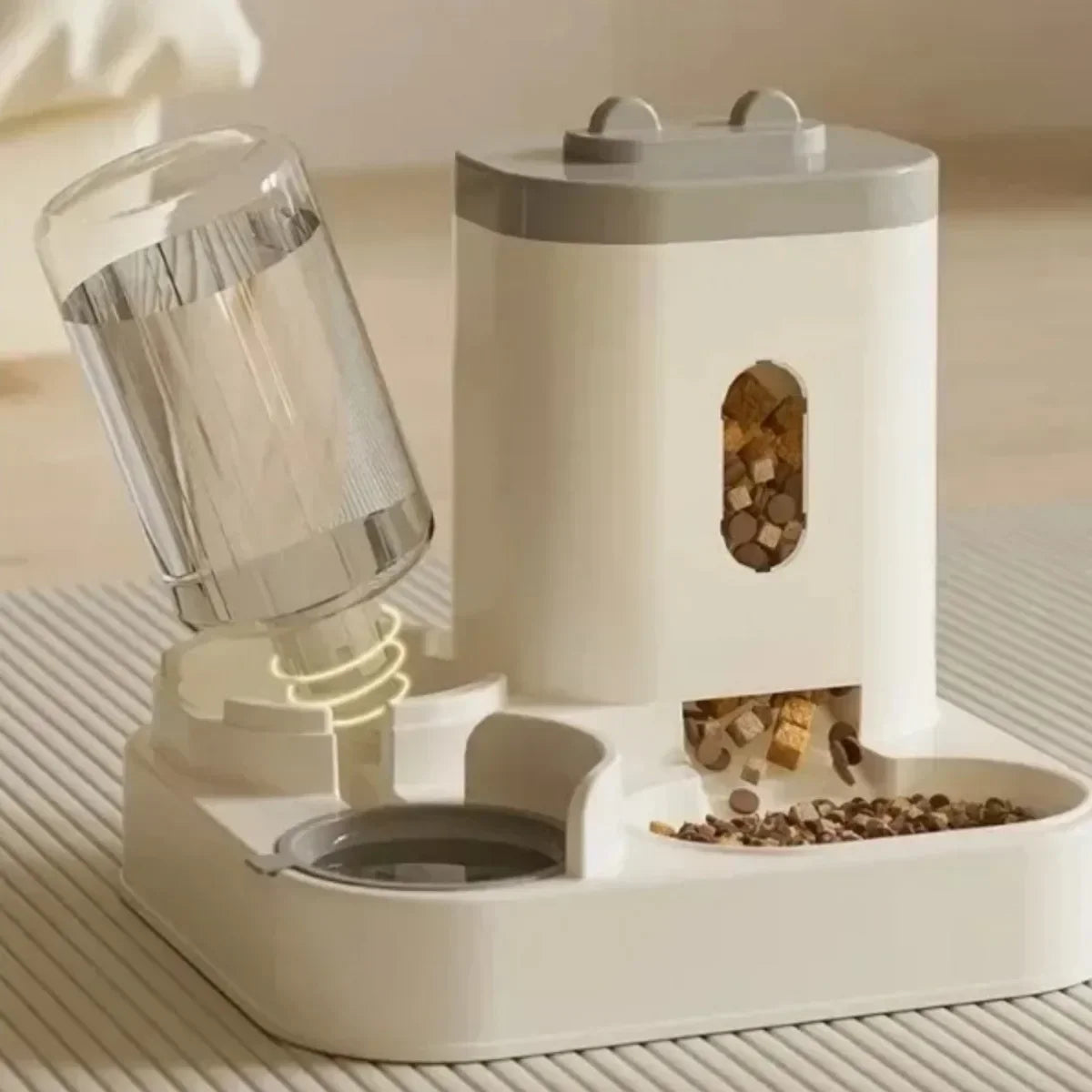 Automatic Feeder Food Bowl With Water Fountain