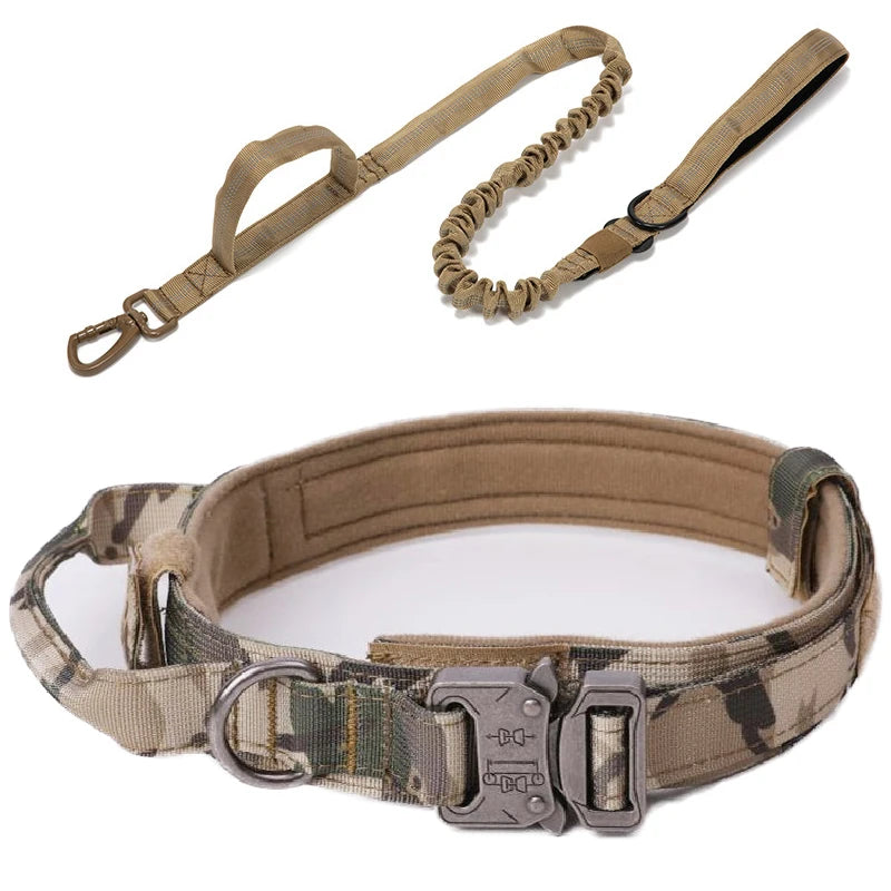 Reflective Tactical Dog Collar & Leash