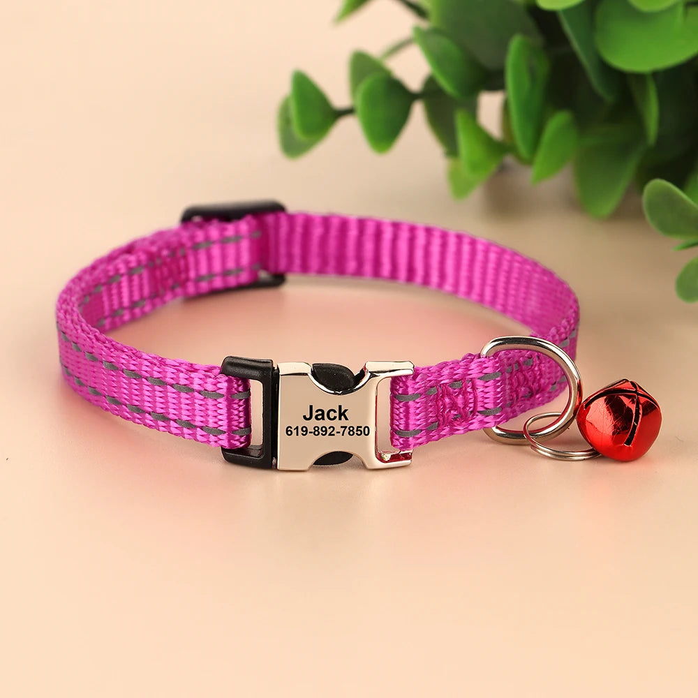 Personalized Nylon Cat Collar