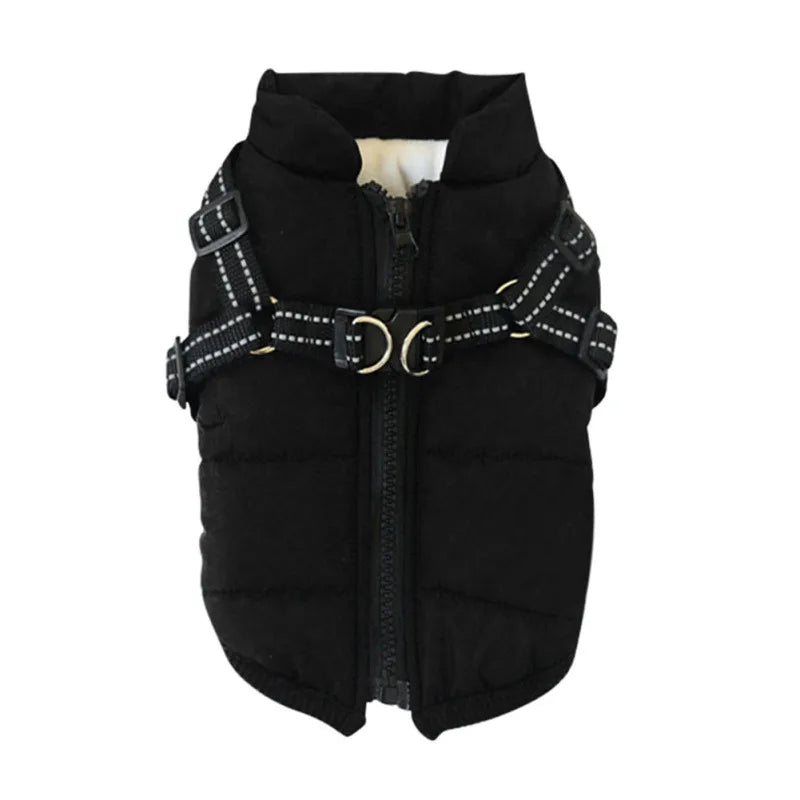 Waterproof Pet Jacket with Built-In Harness