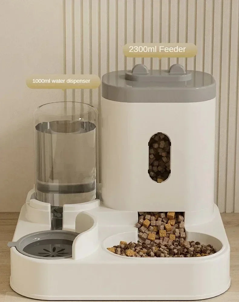 Automatic Feeder Food Bowl With Water Fountain