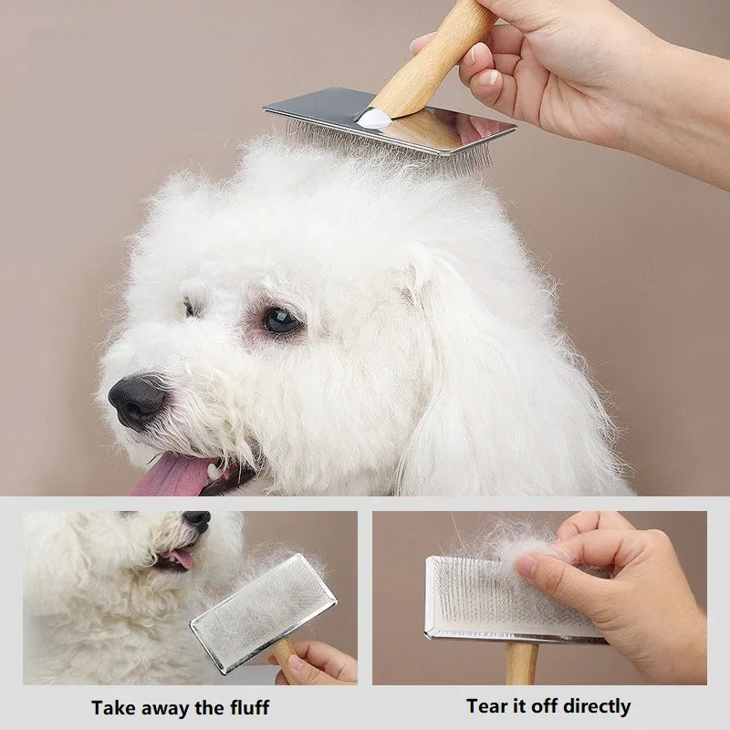 Slicker Brush for Small Dog Breeds and Cats