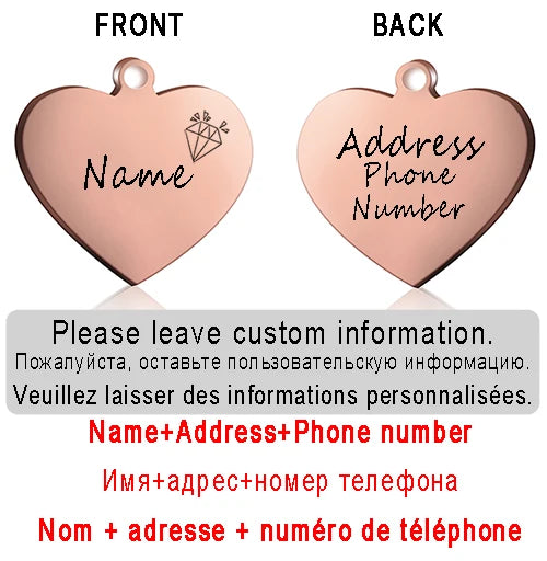 Dog ID Heart Tag