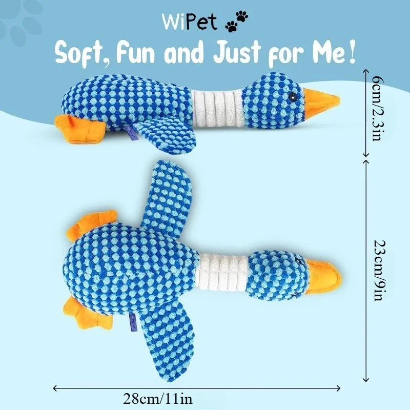 Blue goose dog toy