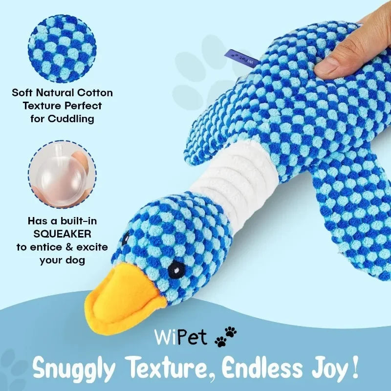 Blue goose dog toy