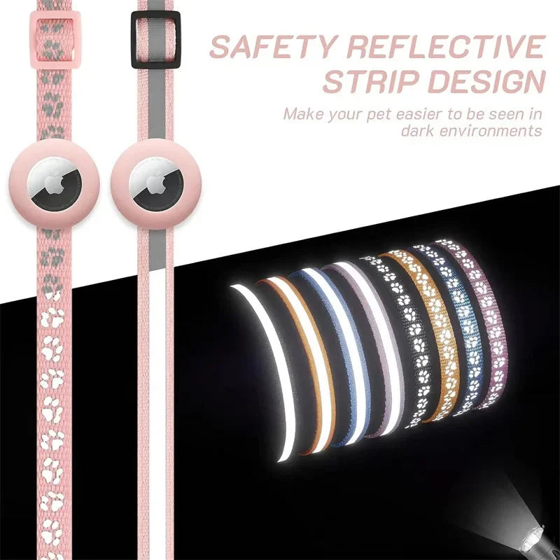 Pet Collar Compatible with Apple Airtag with Bell