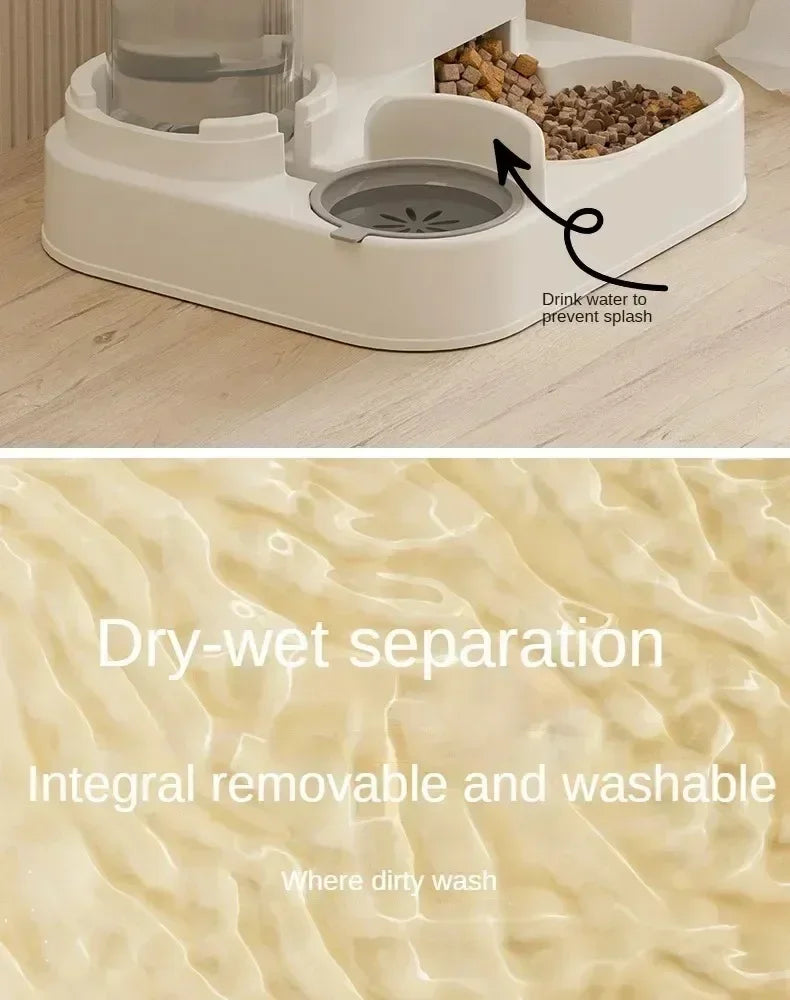Automatic Feeder Food Bowl With Water Fountain