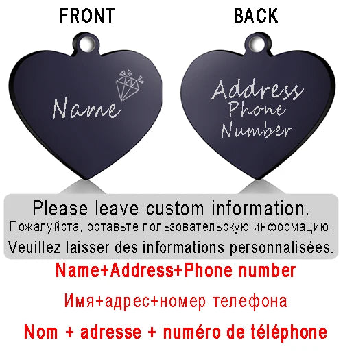 Dog ID Heart Tag