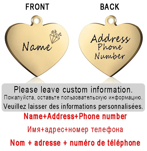 Dog ID Heart Tag