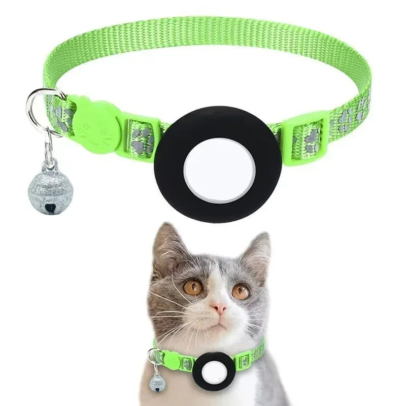 Pet Collar Compatible with Apple Airtag with Bell