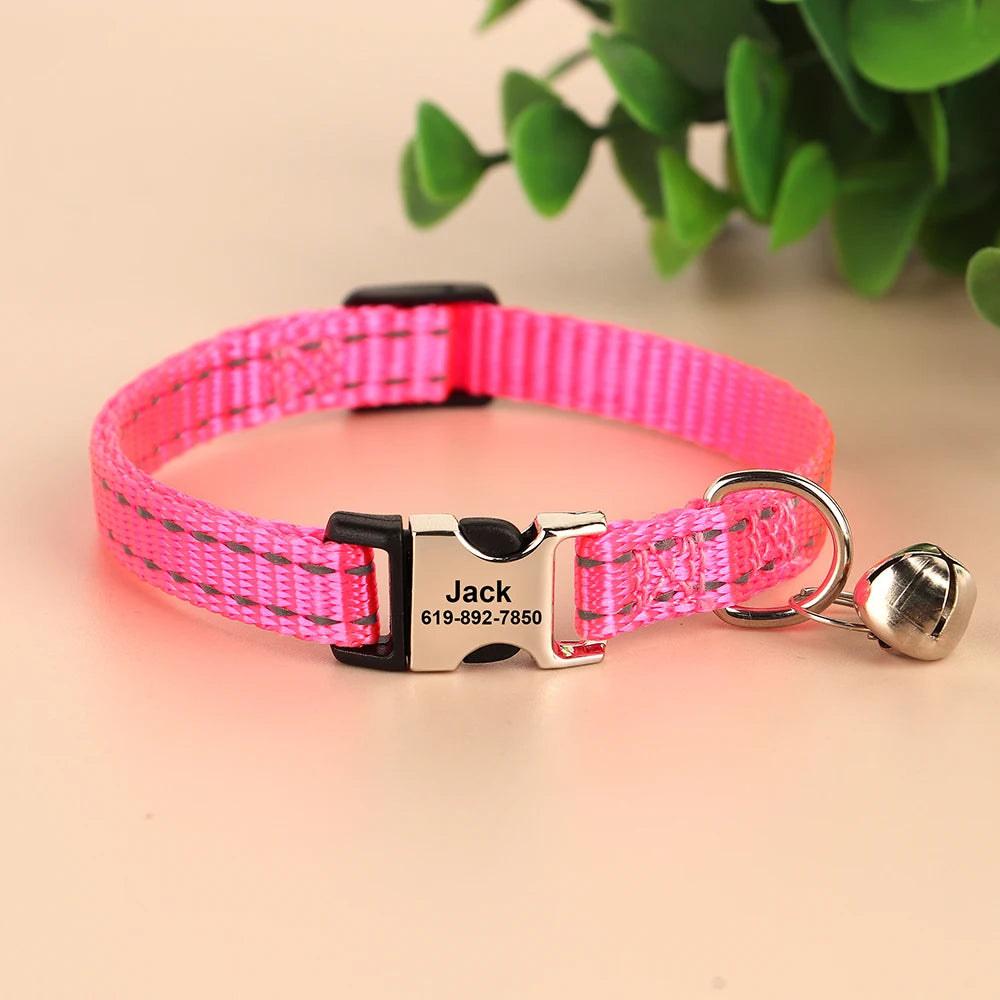 Personalized Nylon Cat Collar
