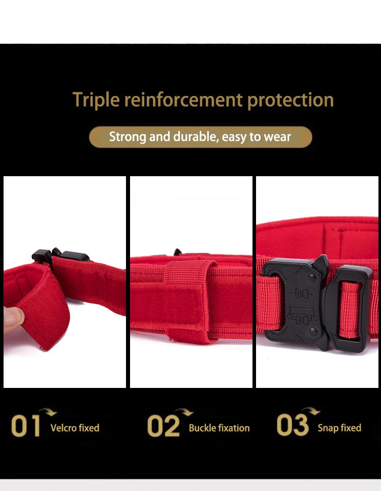 Reflective Tactical Dog Collar & Leash