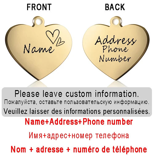 Dog ID Heart Tag