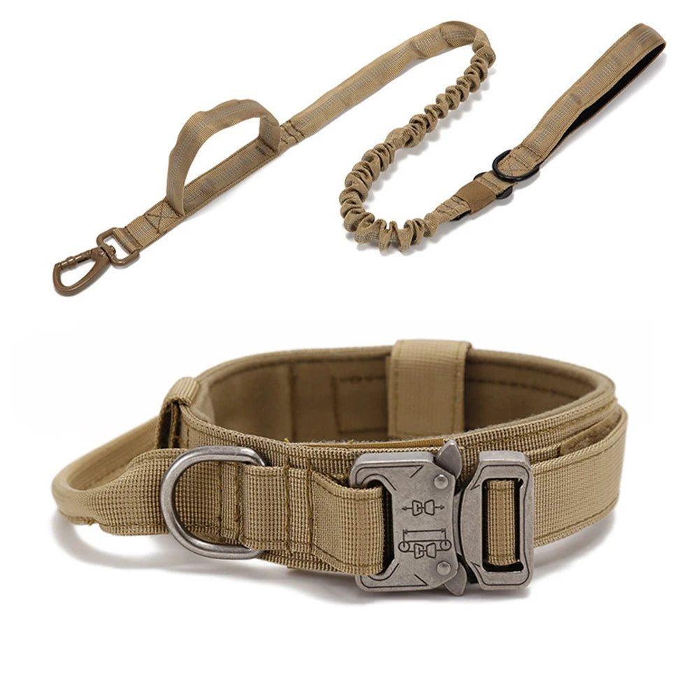 Reflective Tactical Dog Collar & Leash