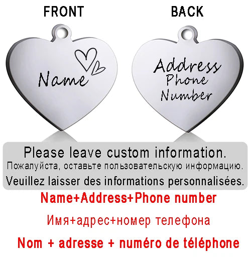 Dog ID Heart Tag