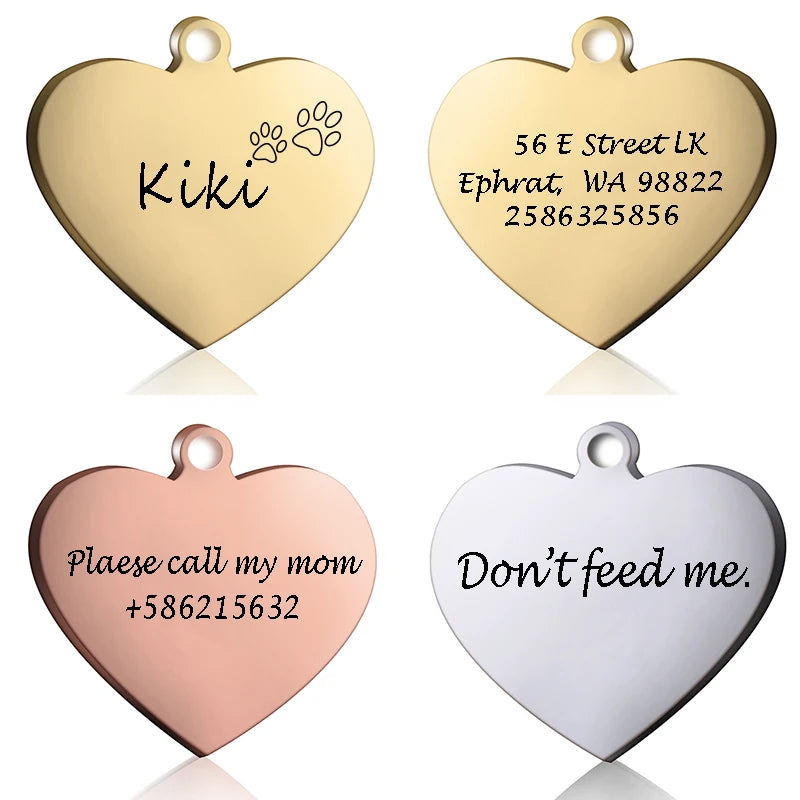Dog ID Heart Tag