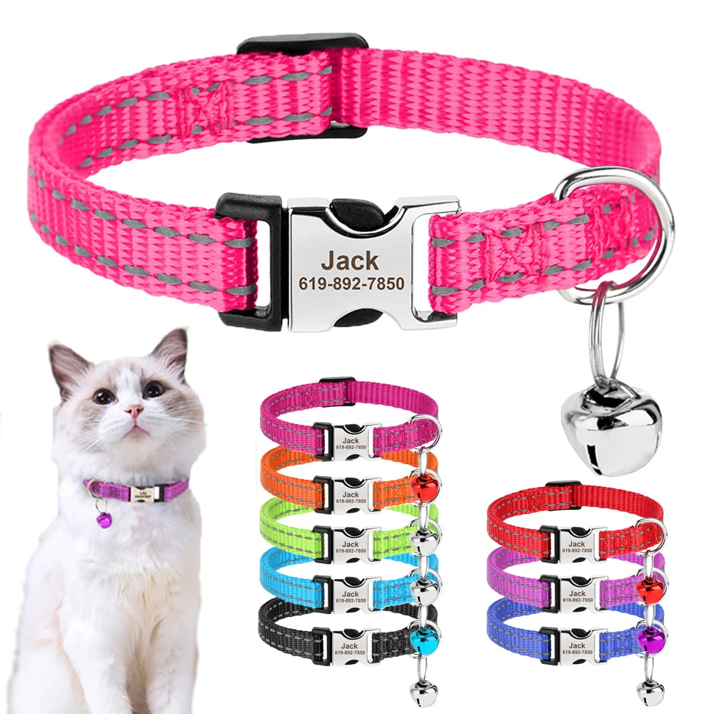 Personalized Nylon Cat Collar