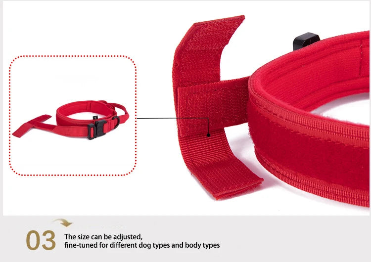 Reflective Tactical Dog Collar & Leash