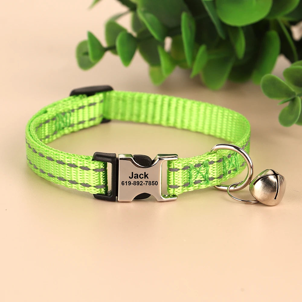 Personalized Nylon Cat Collar