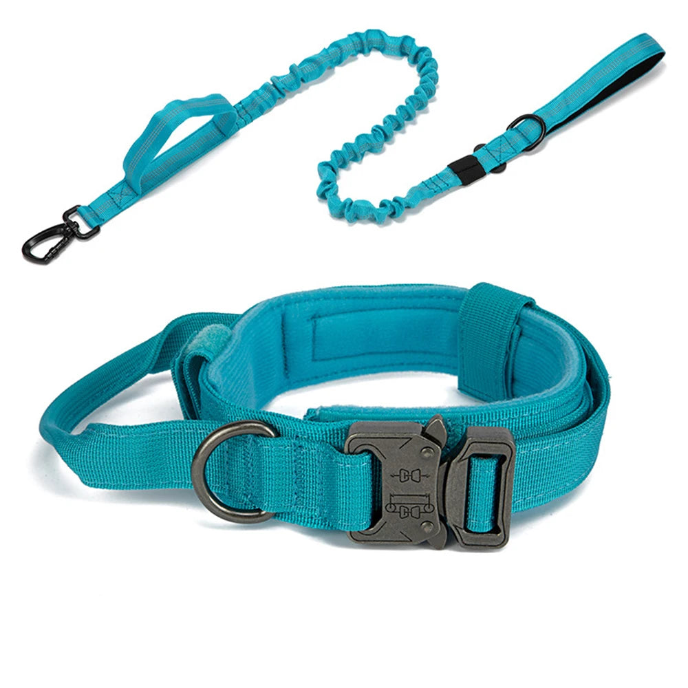 Reflective Tactical Dog Collar & Leash