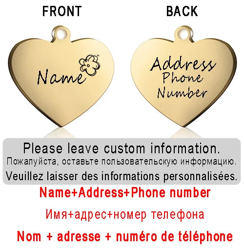Dog ID Heart Tag