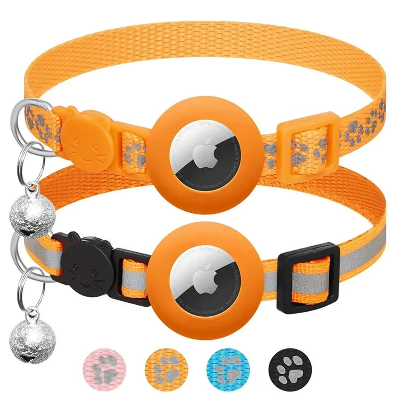 Pet Collar Compatible with Apple Airtag with Bell