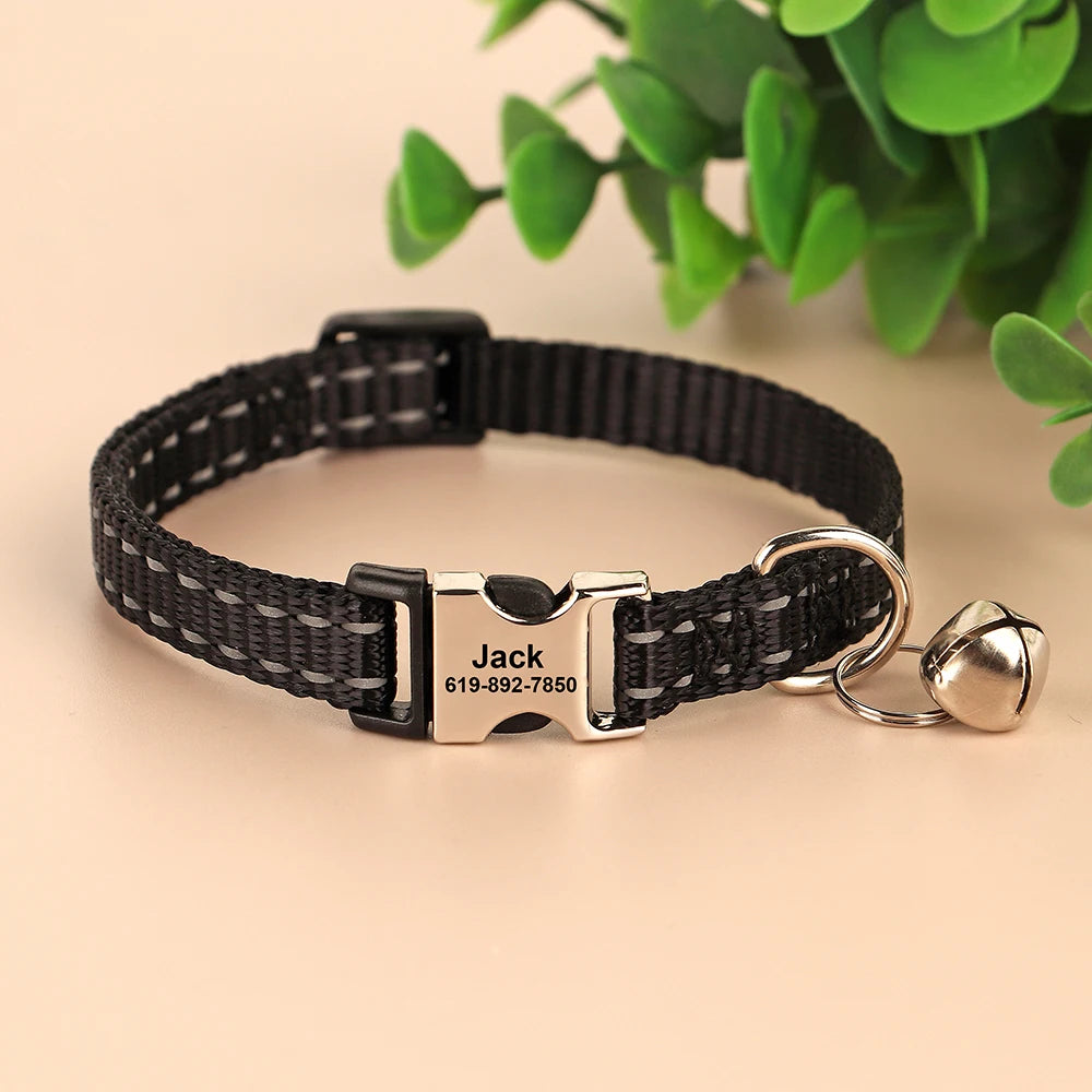 Personalized Nylon Cat Collar