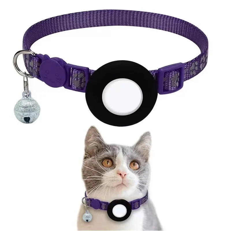 Pet Collar Compatible with Apple Airtag with Bell