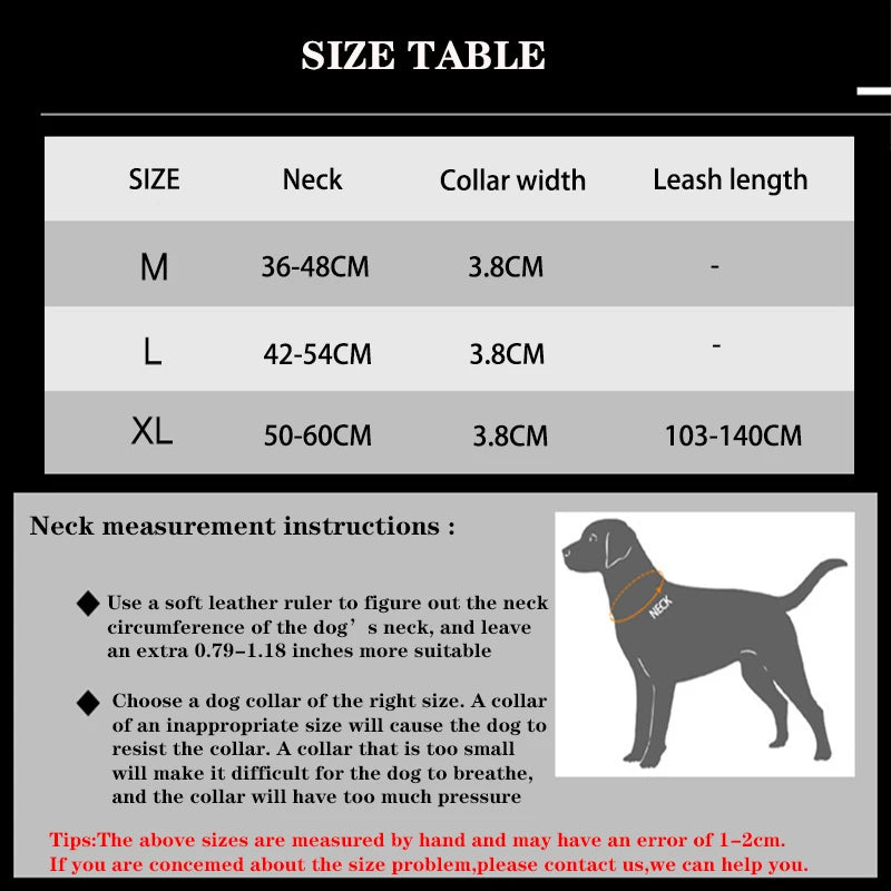 Reflective Tactical Dog Collar & Leash