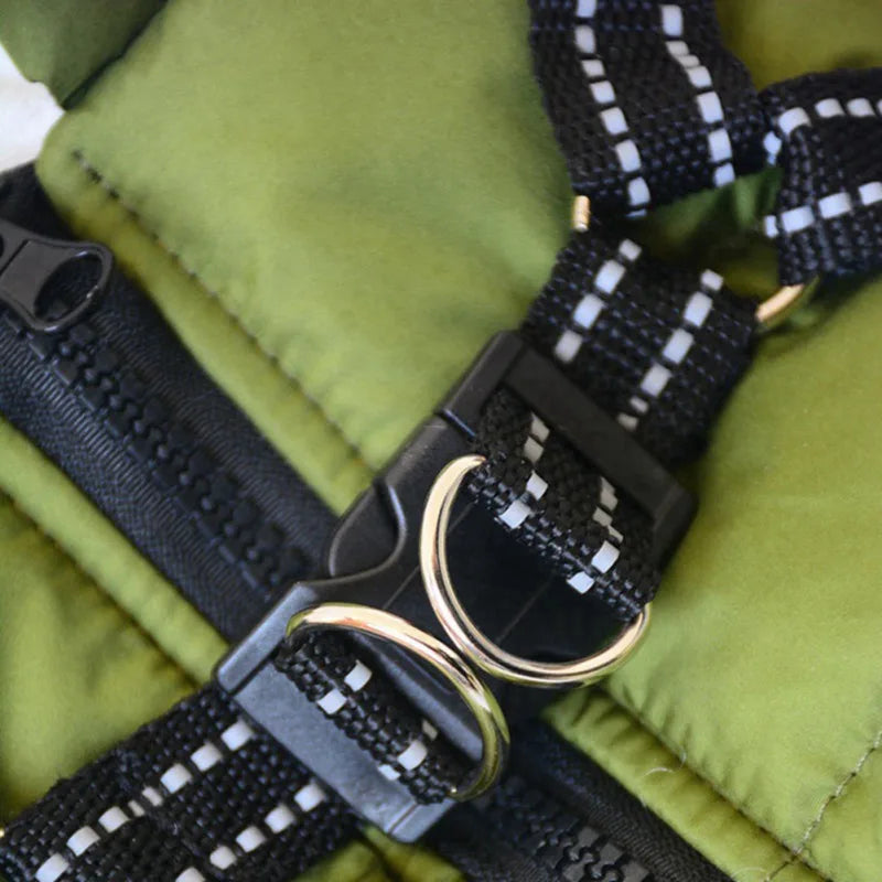 Waterproof Pet Jacket with Built-In Harness