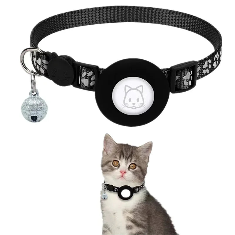 Pet Collar Compatible with Apple Airtag with Bell