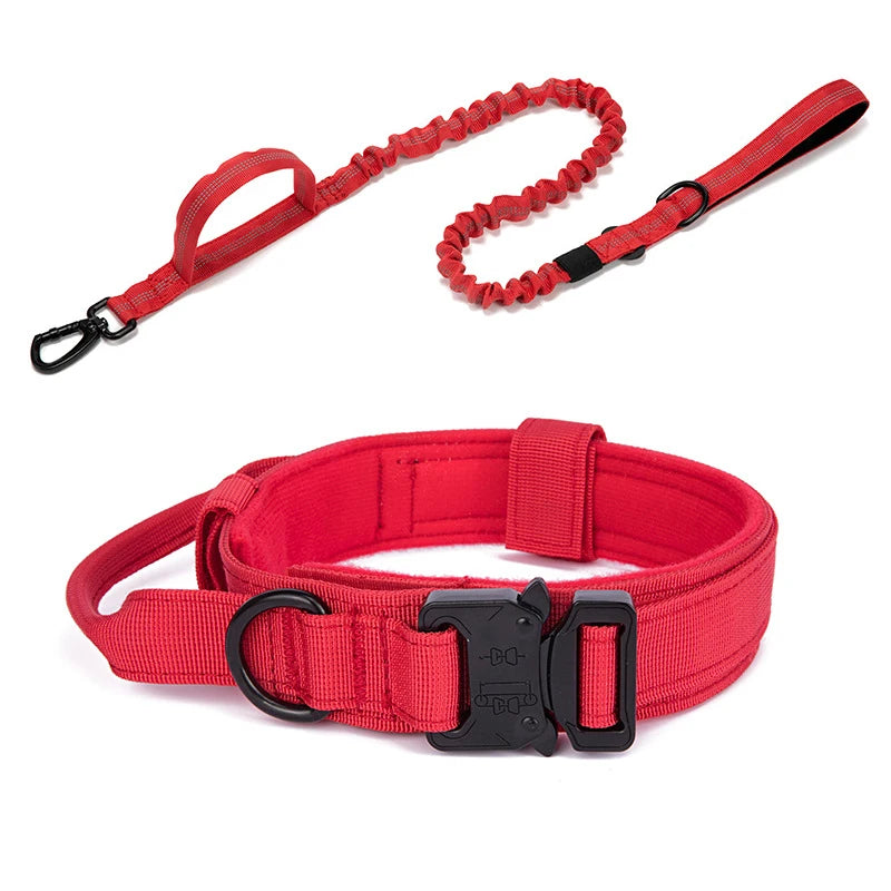 Reflective Tactical Dog Collar & Leash
