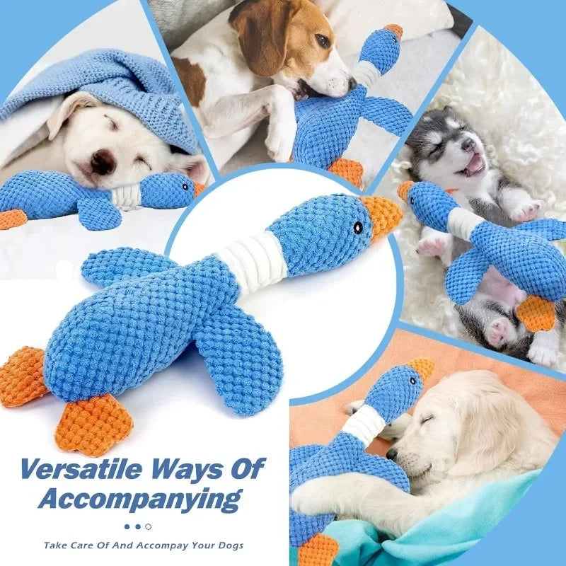 Blue goose dog toy