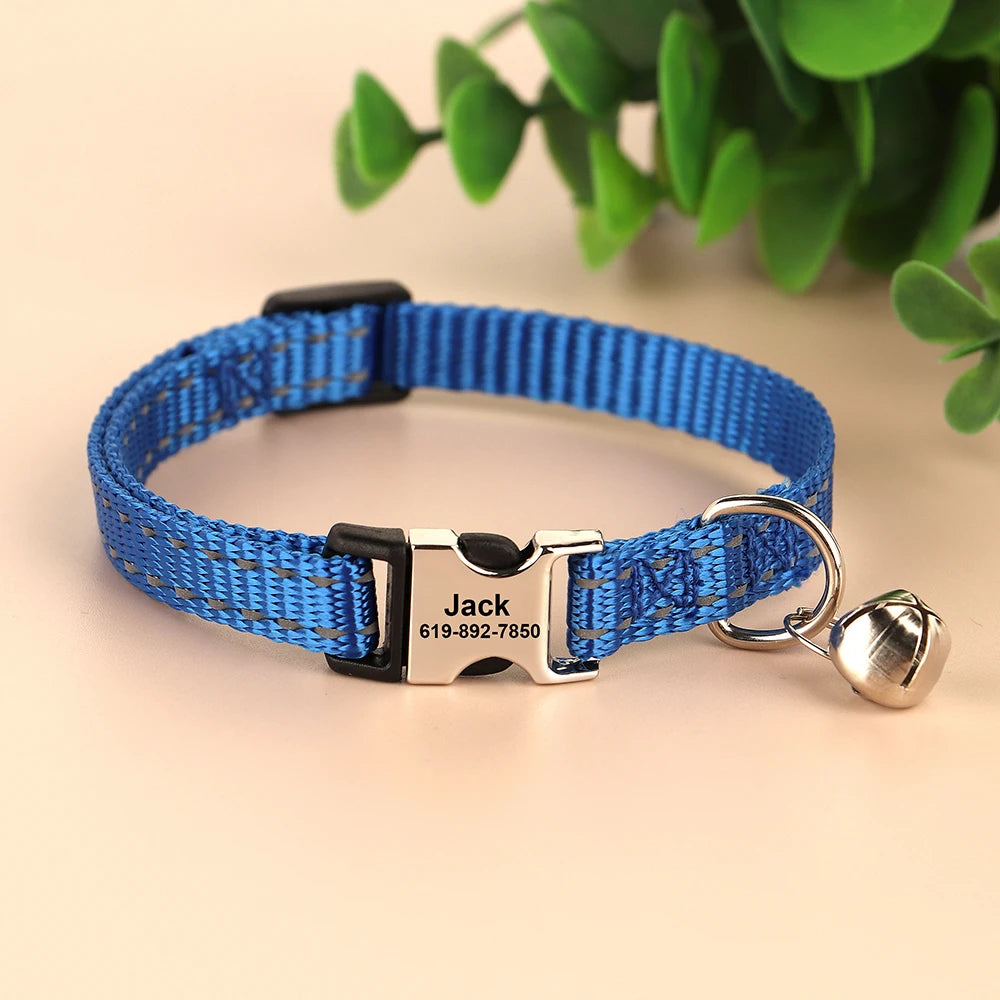 Personalized Nylon Cat Collar