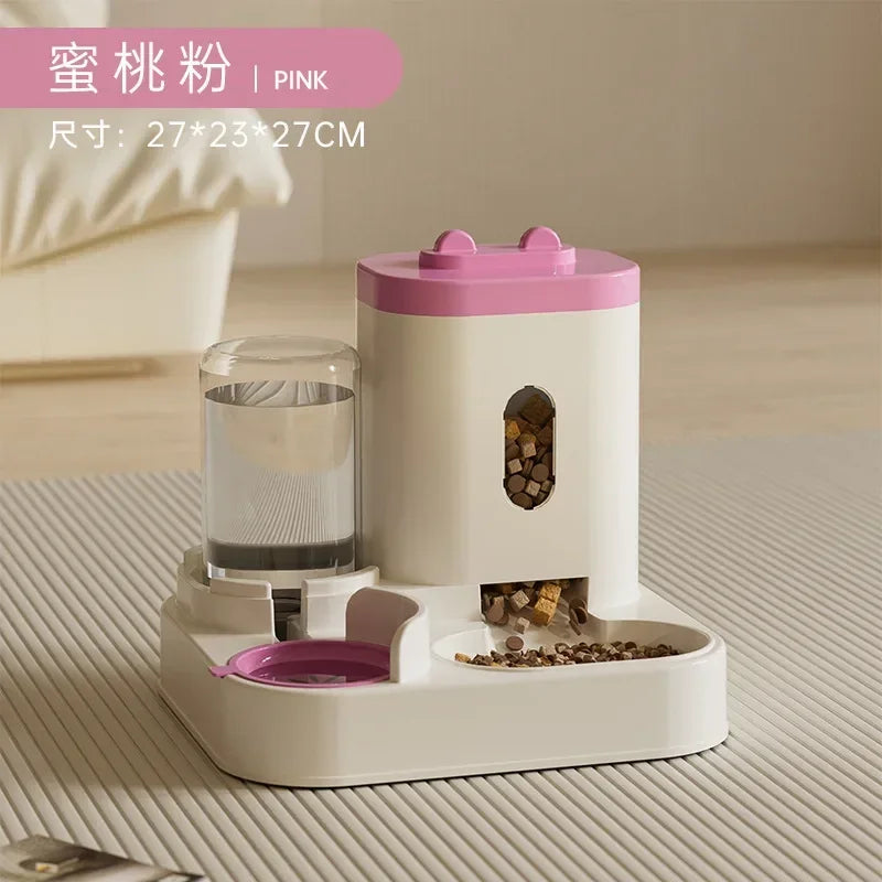 Automatic Feeder Food Bowl With Water Fountain