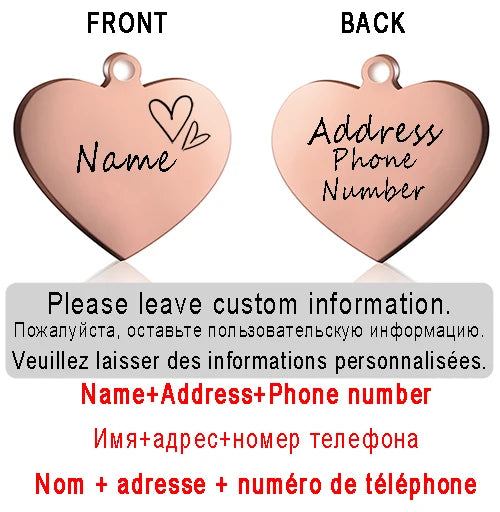 Dog ID Heart Tag