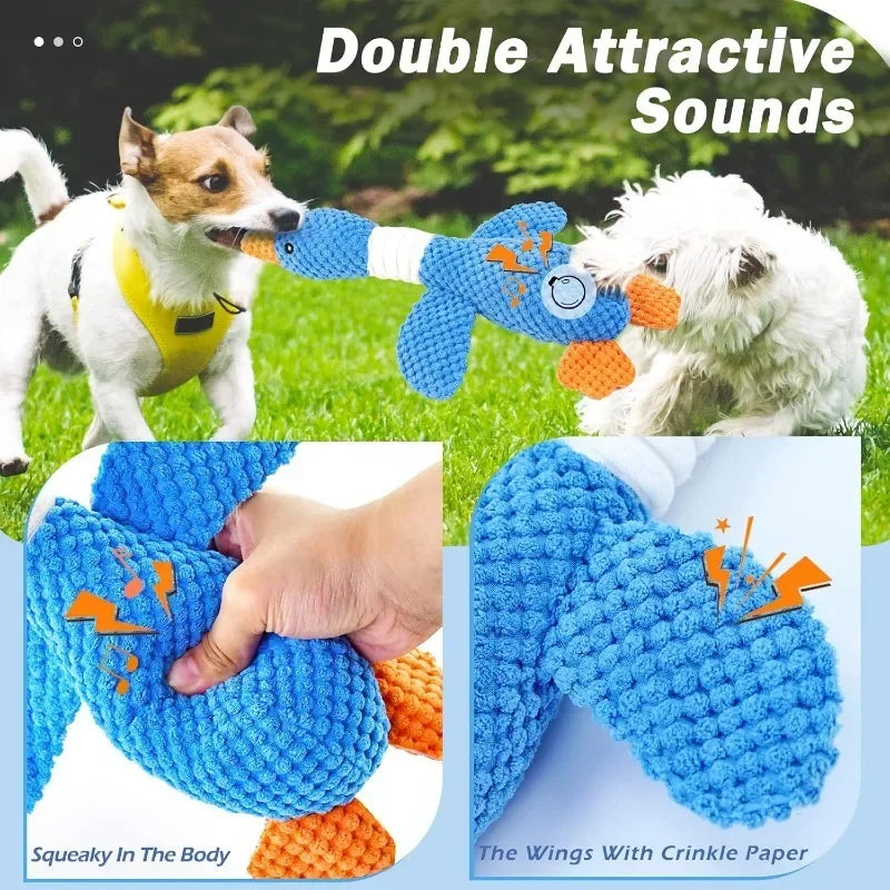 Blue goose dog toy