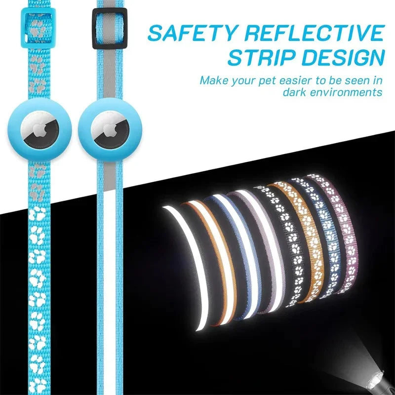 Pet Collar Compatible with Apple Airtag with Bell