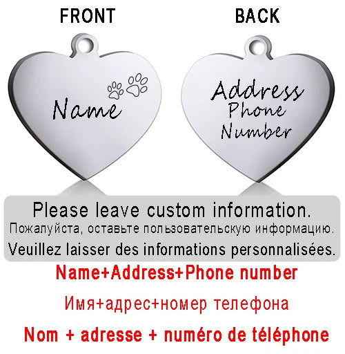 Dog ID Heart Tag