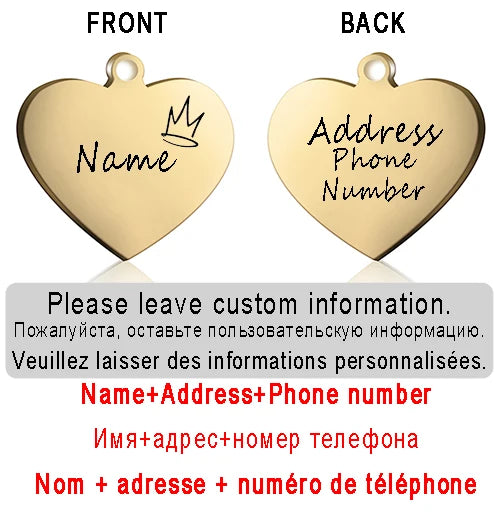 Dog ID Heart Tag