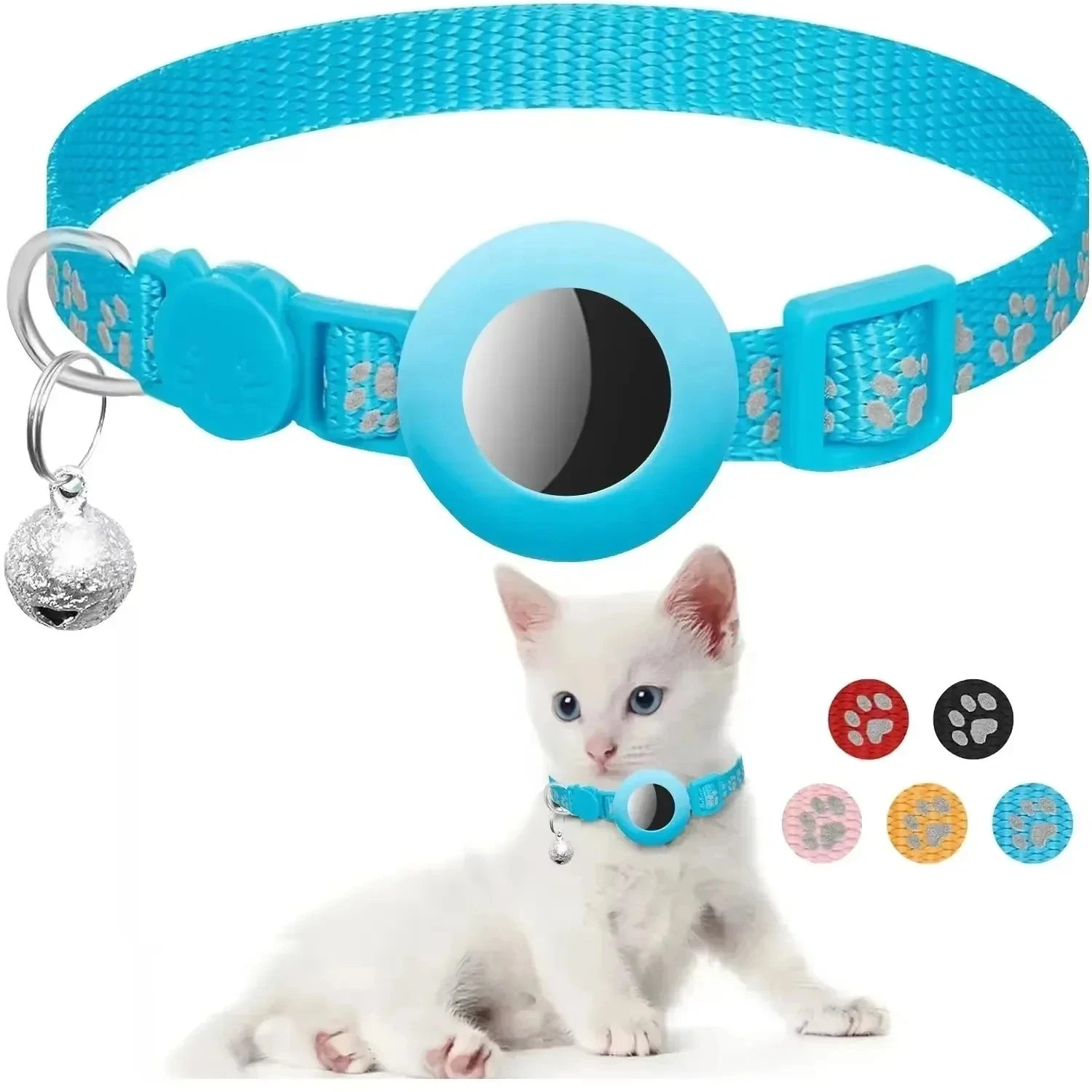 Pet Collar Compatible with Apple Airtag with Bell