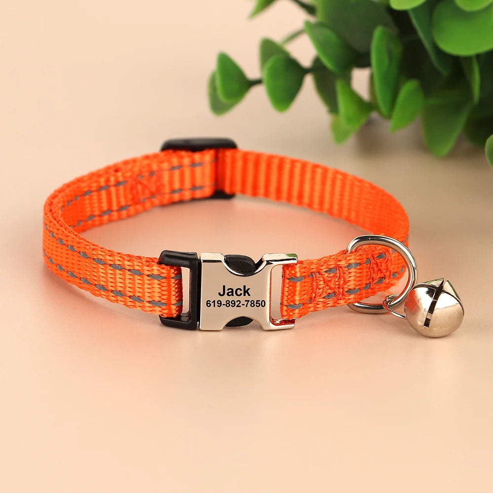 Personalized Nylon Cat Collar