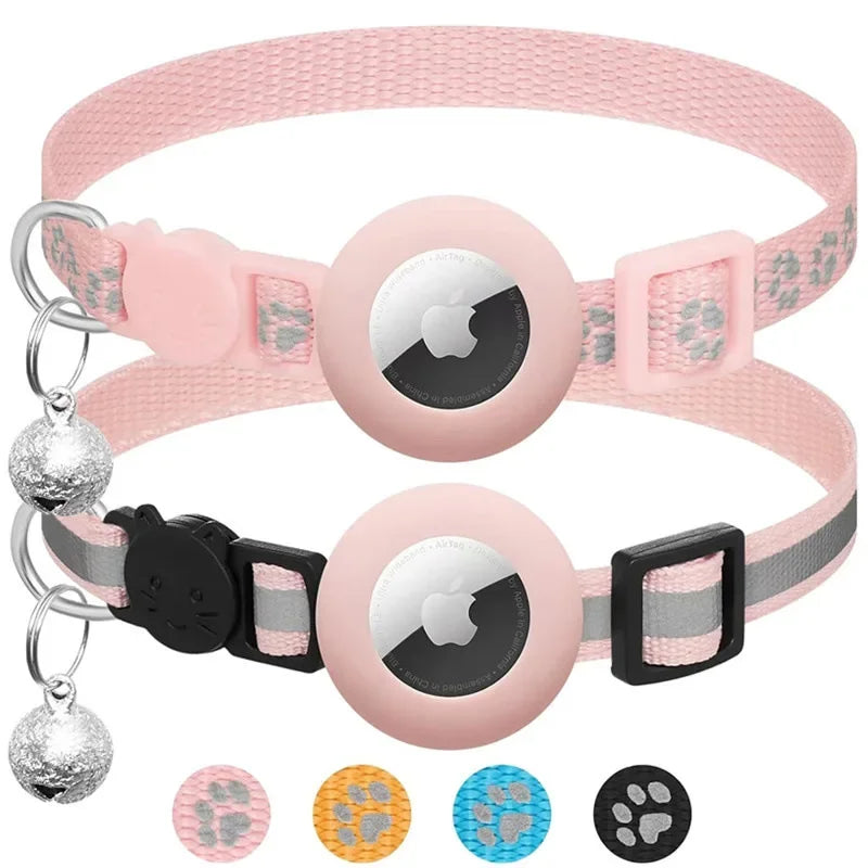 Pet Collar Compatible with Apple Airtag with Bell
